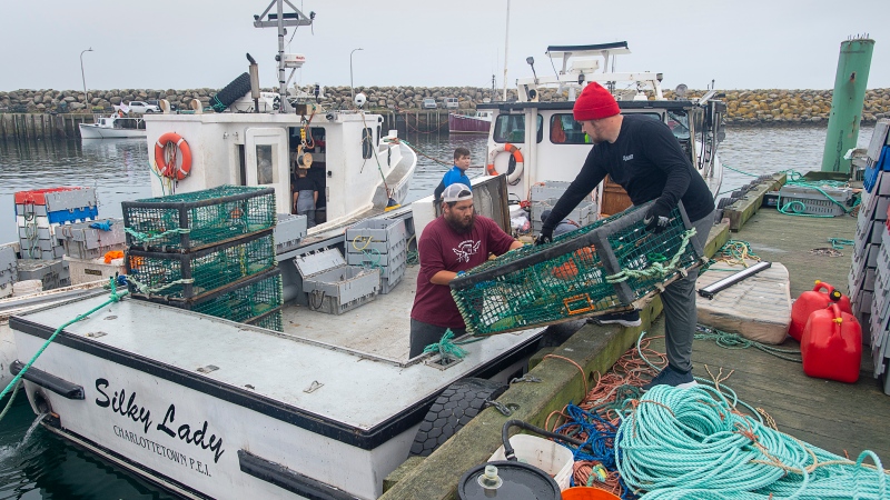 Indigenous lobster boats are geared up in Saulnierville, N.S. on Wednesday, Oct. 21, 2020. THE CANADIAN PRESS /Andrew Vaughan