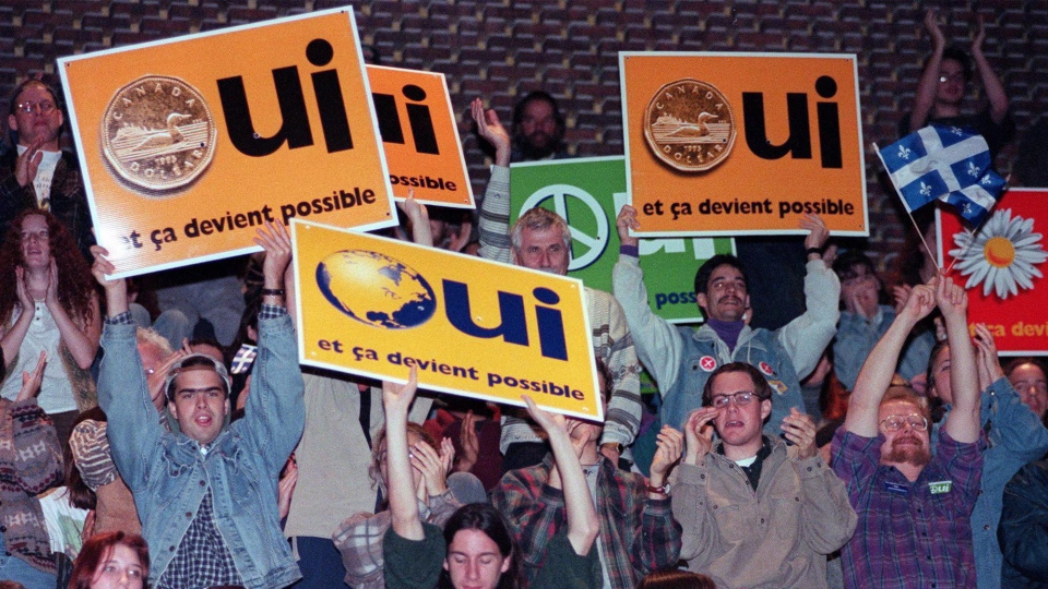 Yes supporters in 1995