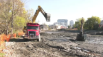 Construction at Waterloo's Silver Lake has been ongoing for nearly two years. (Dan Lauckner / CTV News Kitchener)