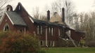 St. Andrews Anglican church is a total loss following an early morning fire on Nov. 1, 2020. (CTV London / Brent Lale)
