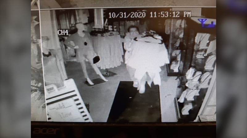 The owner of Three Wild Women provides CTV News Ottawa with surveillance footage of a break and enter on Halloween. Helen Aikenhead says someone threw a rock through the front door and stole an "armload of clothing." (Photo courtesy: Three Wild Women)
