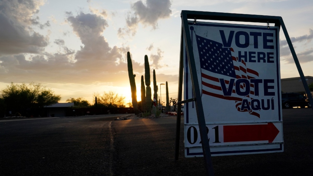 A polling station in Tucson, Ariz.