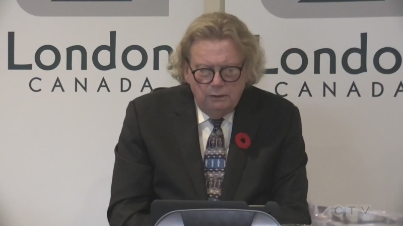London, Ont. Mayor Ed Holder speaks to province’s Standing Committee on Justice Policy on Wednesday, Nov. 4, 2020. (CTV London)