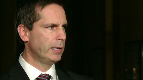 Ontario's Premier Dalton McGuinty speaks to reporters at Queen's Park in Toronto on Tuesday, Oct. 20, 2009.