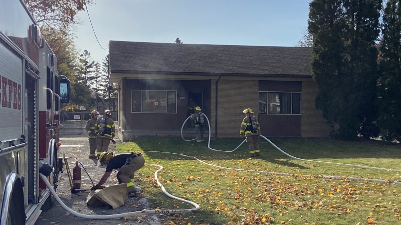 Chatham-Kent fire crews responded to an explosion at a transformer building in Chatham, Ont. on Tuesday, Nov. 10, 2020. (courtesy Chatham-Kent Fire)