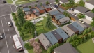A rendering of a veterans' village design from Homes for Heroes Foundation.