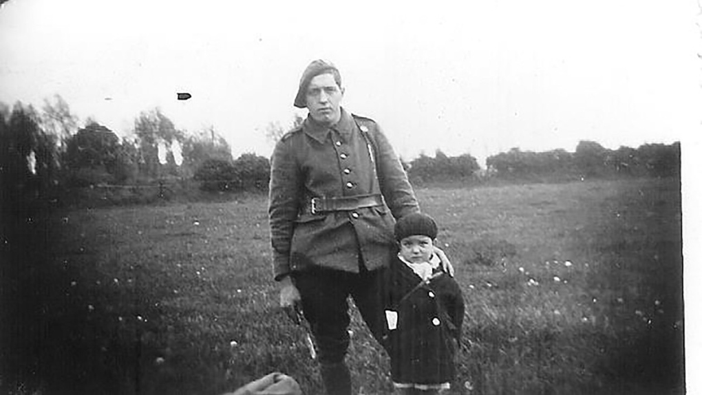 Marcel Pinte with unidentified Resistance fighter