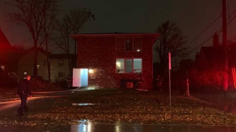 Windsor fire crews responded to a basement fire in the 400 block of Prince Road on Tuesday, Nov. 10, 2020. (courtesy OnLocation)