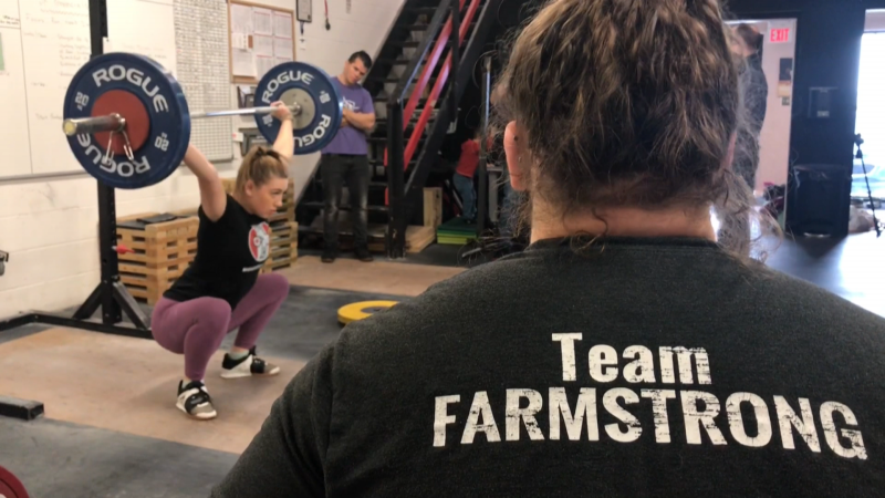 Farm Strong Athletics, a small weight lifting gym in St. Albert, is sending three of its athletes to the Pan American Championships in late November. Nov. 12, 2020. (CTV News Edmonton)