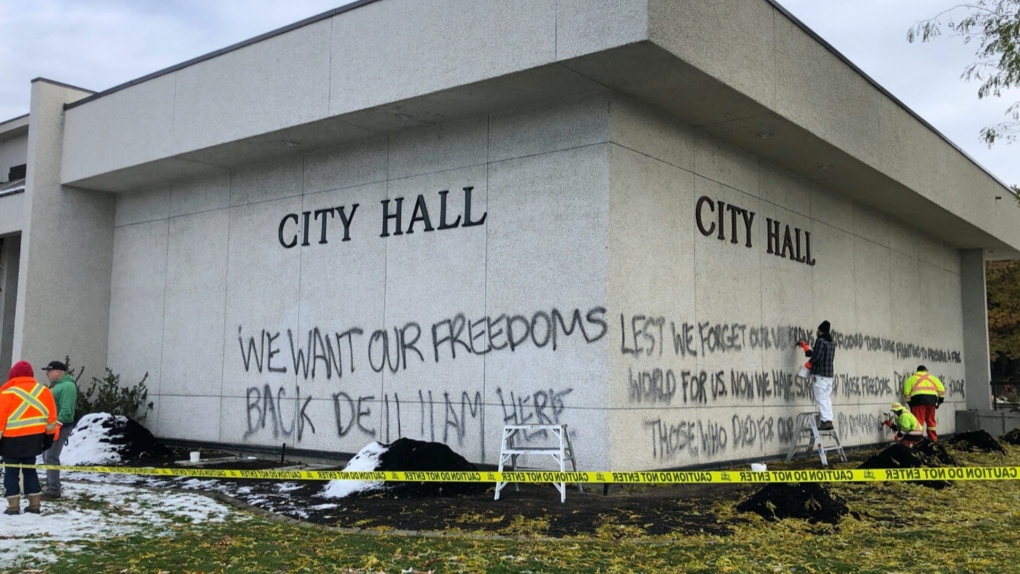 Kelowna City Hall vandalism