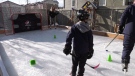 The Sturdys are just one of many Canadian families who are building hockey rinks in their backyard as a way to keep active, lock down or no lock down.