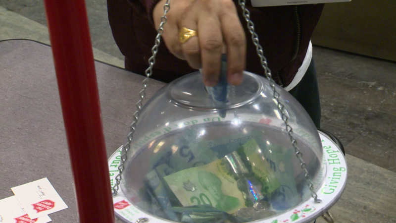 The Salvation Army Kettle campaign is pictured in an undated image. (CTV News Winnipeh photo)