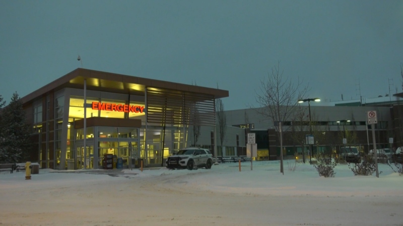 Sturgeon Community Hospital's emergency department was put on lockdown after a patient was brought in following a shooting, according to AHS. Nov. 18, 2020. (Darcy Seaton/CTV News Edmonton)