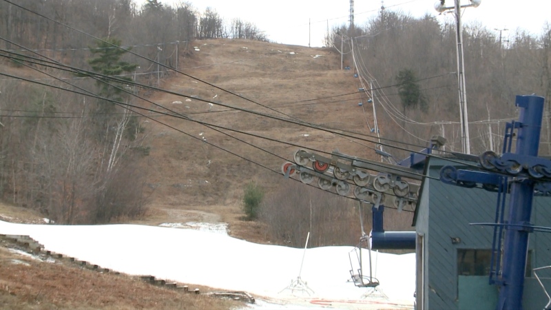 Snow making operations are underway at Camp Fortune ahead of the winter ski season. (Chris Black/CTV News Ottawa)
