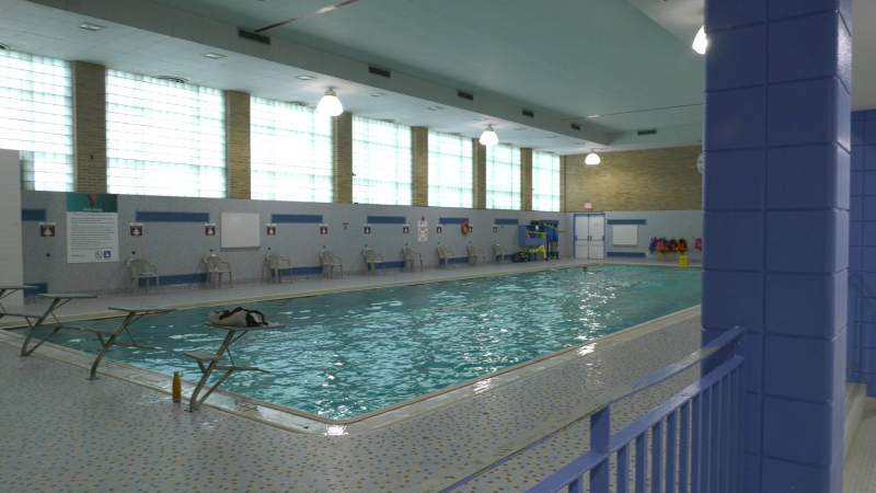 A pool at the Downtown Regina location of the YMCA is seen in this image. The YMCA announced two locations, including the downtown facility, would be closing. (Claire Hanna/CTV News)