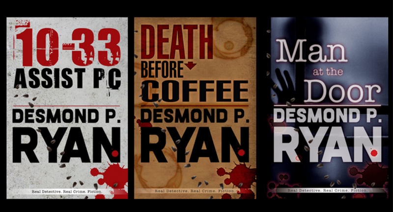 Desmond P. Ryan's Mike O'Shea crime series covers are seen in these images from realdesmondryan.com.
