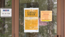 A sign displayed at the entrance of Luther Special Care Home on Nov. 23, 2020. (Chad Hills/CTV News)