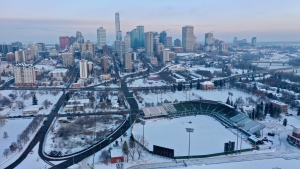 Edmonton generic skyline winter stadium