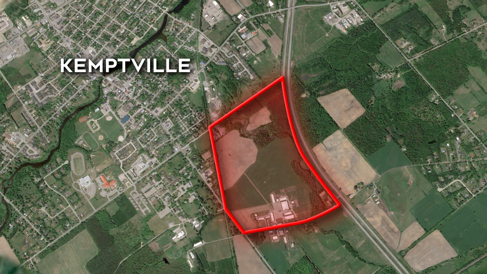 Area where Kemptville jail is proposed