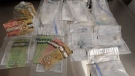 Drugs and money Provincial police seized while executing a warrant in Parry Sound on Thursday, November 19, 2020 (Courtesy OPP)