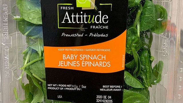 Fresh Attitude brand Baby Spinach recall