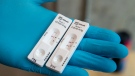 An Abbott Laboratories Panbio COVID- 19 Rapid Test device is displayed at a pop-up COVID-19 testing site on the Dalhousie University campus in Halifax on Wednesday, Nov. 235 2020. THE CANADIAN PRESS/Andrew Vaughan
