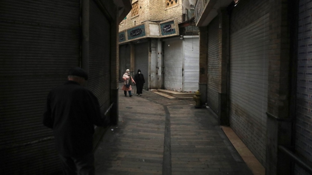 A closed bazaar in northern Tehran