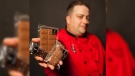 Marc Forrat displays his hand made chocolate bars (Source: Marc Forrat)