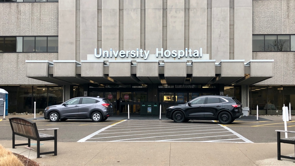 LHSC University Hospital walkway