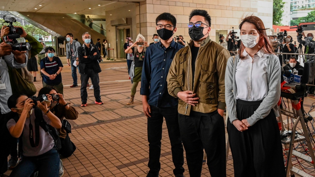 Joshua Wong, Ivan Lam and Agnes Chow