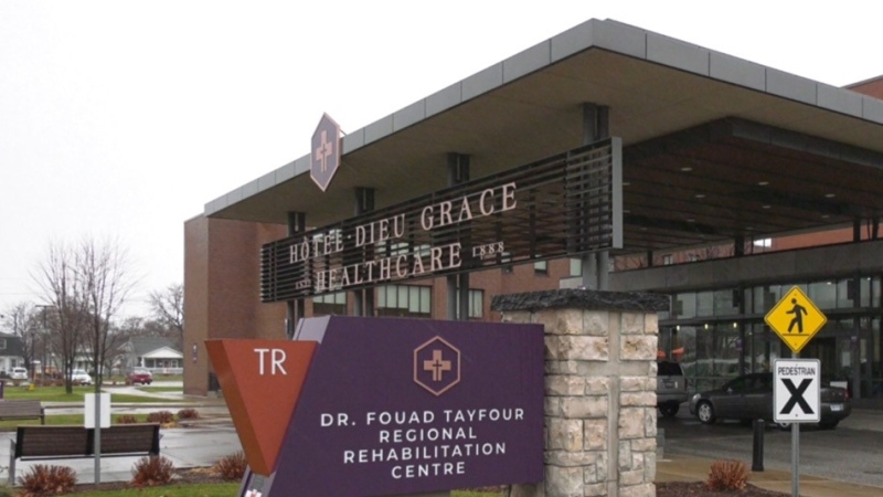 Hotel-Dieu Grace Healthcare in Windsor, Ont., on Monday, Nov. 30, 2020. (Chris Campbell / CTV Windsor)