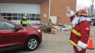 Lights and Sirens Toy Drive in London, Ont. on Dec. 5, 2020. (Brent Lale/CTV London)