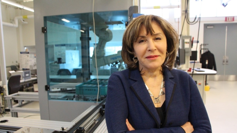 Dr. Hoda ElMaraghy posing in her iFactory in the Faculty of Engineering. (courtesy University of Windsor)
