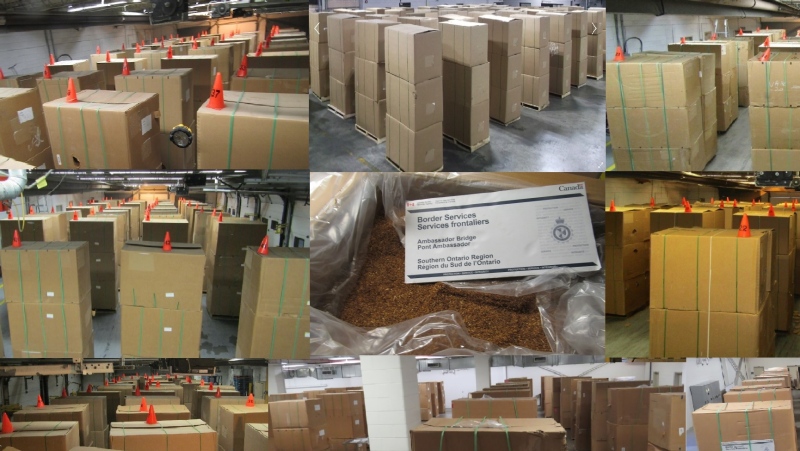 Tobacco seized by the Canada Border Services Agency Southern Ontario Region between Jan. 1 to Oct. 31 2020. (Courtesy Canada Border Services Agency Southern Ontario Region)