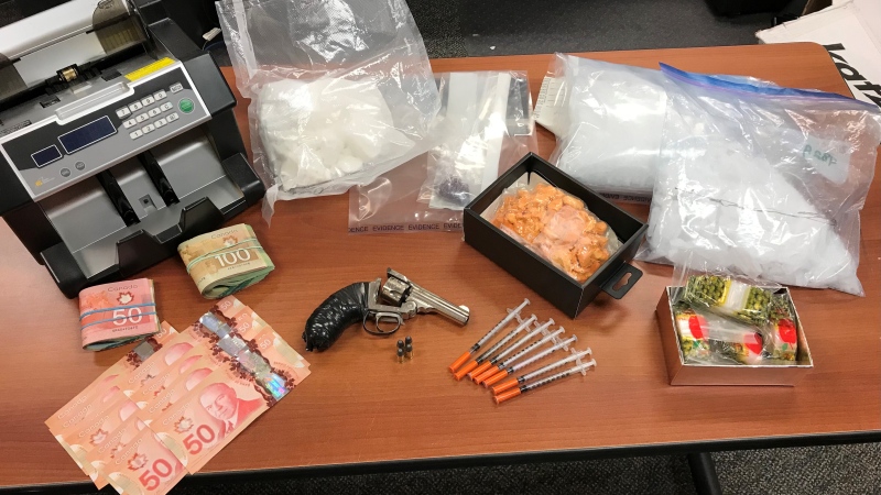 RCMP say they seized drugs and other items Dec. 9, 2020 in Osler. (RCMP)