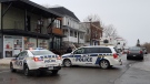 Gatineau police officers are investigating a homicide on rue Eddy. Dec. 12, 2020. (Mike Mersereau / CTV News Ottawa)
