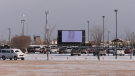 Springs Church in Winnipeg holds a drive-in service on Dec. 13, 2020, the first one under revised public health orders (CTV News Photo Rachel CrowSpreadingWings).