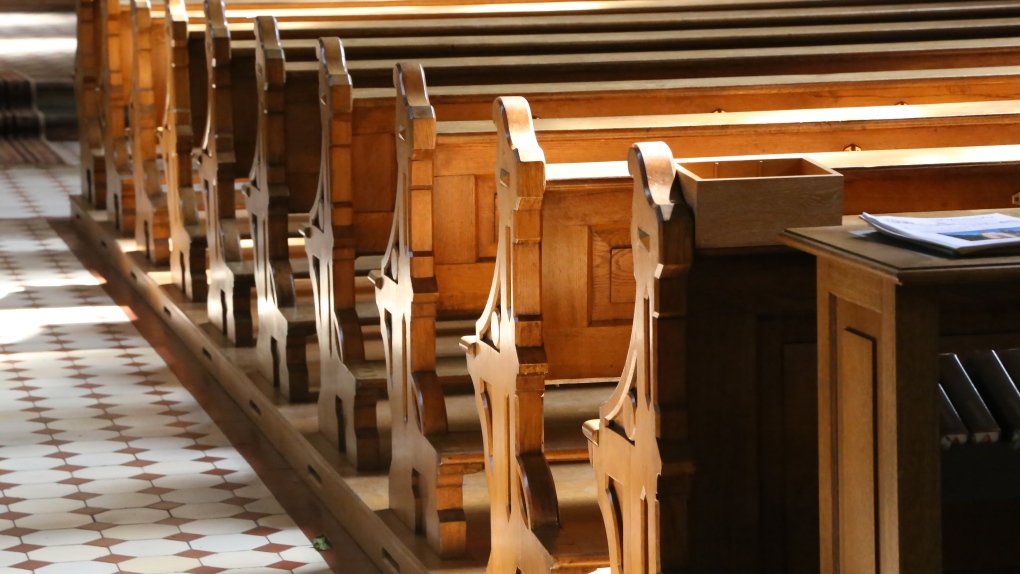 Pews in a church