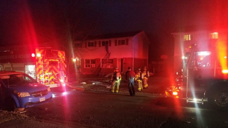 Windsor fire crews responded to a house fire in the 1700 block of Curry Avenue in Windsor, Ont. on Wednesday, Dec. 16, 2020. (courtesy OnLocation)
