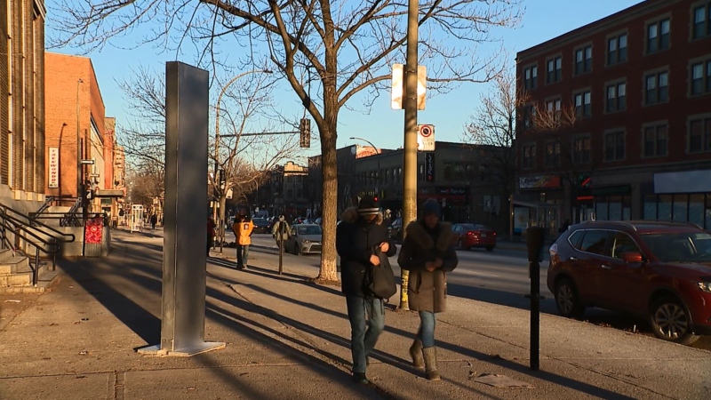 A monolith came to the Sherbrooke St. sidewalk in Montreal's NDG neighbourhood.