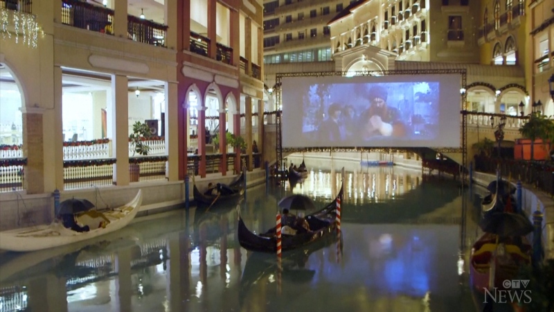 Manila's first "float-in" movie theatre