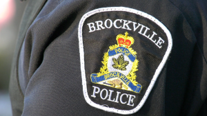 A Brockville Police Service patch. (Nate Vandermeer / CTV News Ottawa)