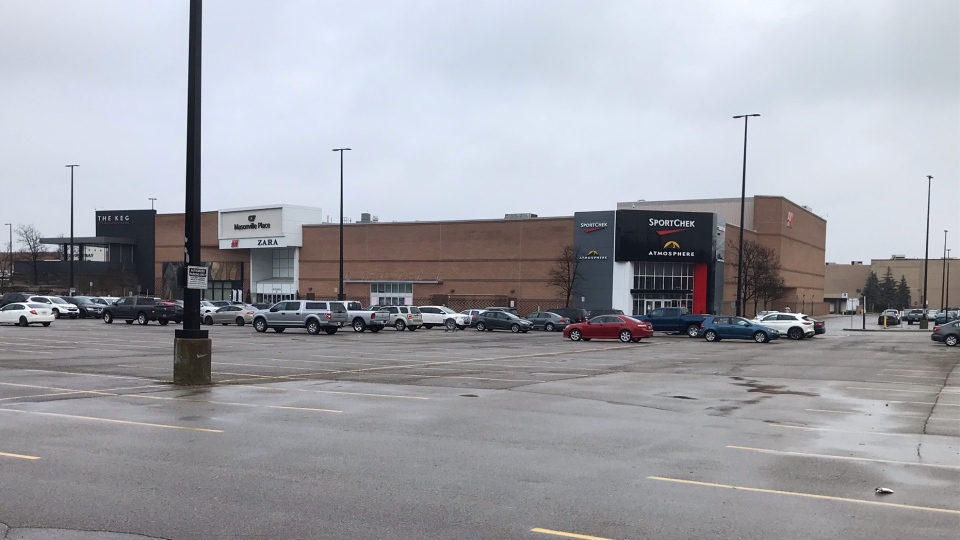 Masonville mall parking lot virtually empty