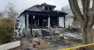 A home on Maria Street in Sarnia, Ont. destroyed by fire is seen Monday, Dec. 21, 2020. (Source: Sarnia Police Service)