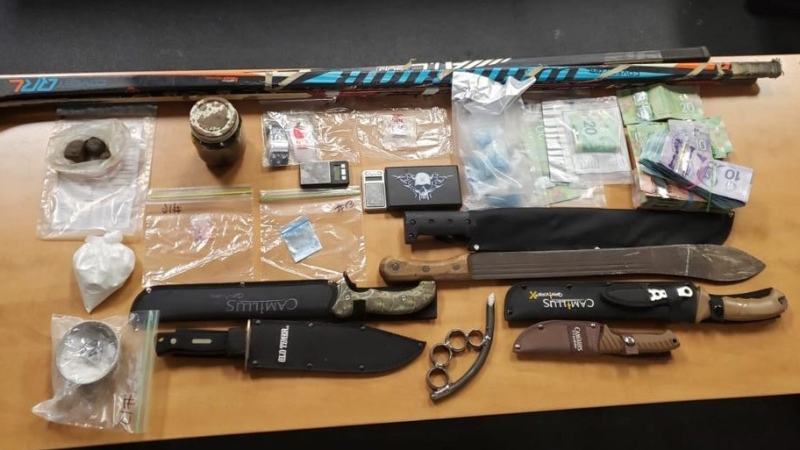 Items seized during search warrants in Leamington, Ont. (courtesy Essex County OPP) 
