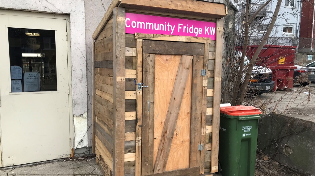 The community fridge has a new outdoor location