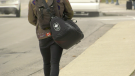 A student packs up and leaves Queen’s University campus for winter break. Dec. 23, 2020 (Kimberley Johnson / CTV News Ottawa)