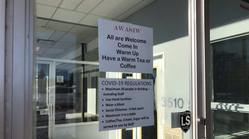 The Awasiw Warm Up Centre is open to anyone who needs shelter from the cold. (Stefanie Davis/CTV News) 