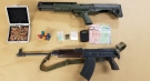 Firearms, ammunition, drugs and cash were seized in London, Ont. on Sunday, Dec. 27, 2020. (Source: London Police Service)