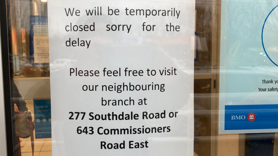 BMO bank closed